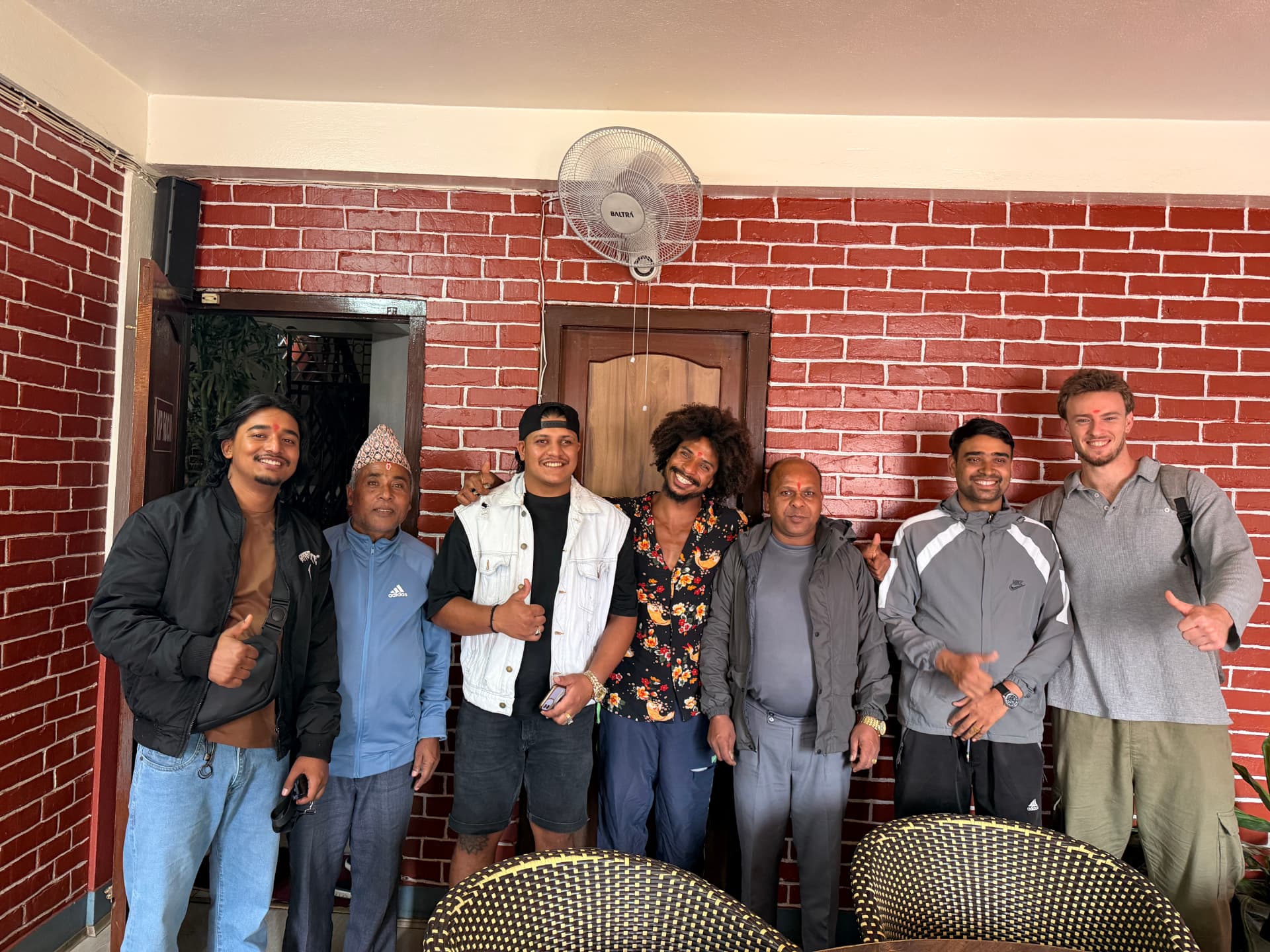 The jaivik.production team outside the workshop in Kathmandu