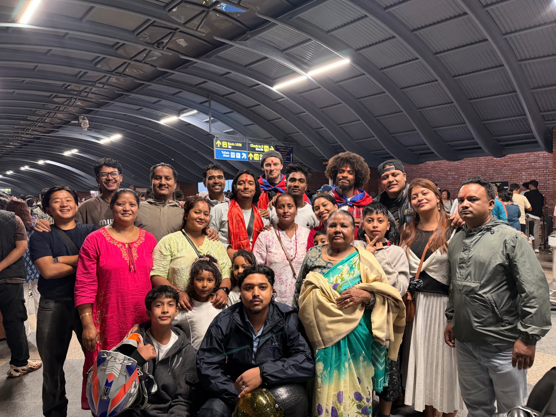 The extended Pariyar family gathered together in Kathmandu